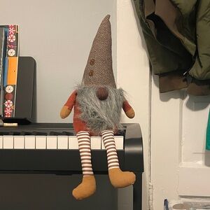 Whimsical Gnome Plush Decor - Orange and Brown